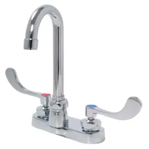 ZURN Z812A4-XL-FC1.5 Gooseneck Faucet, 4 Inch Centerset, 3 ½ Inch Spout, 1.5 GPM Laminar Flow | CV8PAV