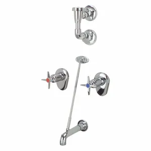 ZURN Z873E2-EVB-IS Straight Service Sink Faucet, Cross Faucet Handle Type, 2.2 Gpm, Chrome | CE9FHV 468D57